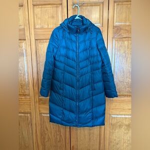 Lands' End Women's Teal long Puffer Jacket